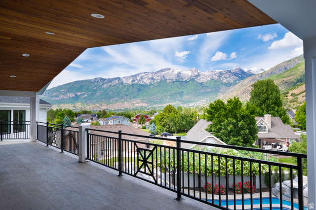 1263 Chapman Court Alpine, UT 84004 - Photo 78 of 83 Balcony with a residential view and a mountain view