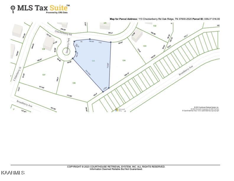 113 Checkerberry Road Oak Ridge, TN 37830 - Photo 4 of 4 Property Map