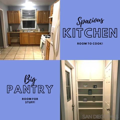 a view of a kitchen with a refrigerator and microwave