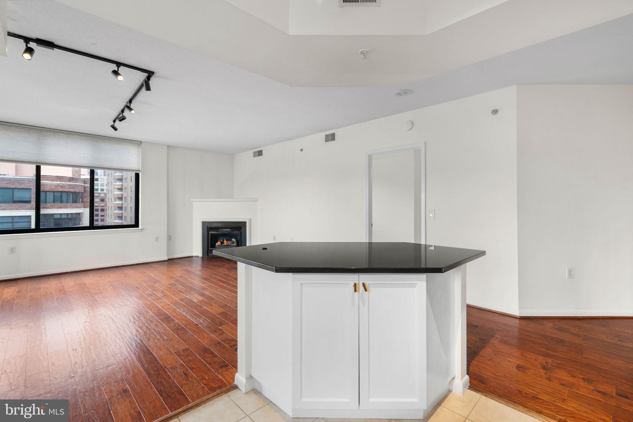 851 North Glebe Road, Unit 1011 Arlington, VA 22203 - Photo 13 of 41 a kitchen with stainless steel appliances granite countertop a stove and a wooden floors