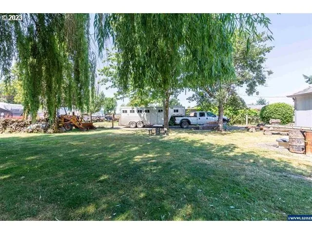 a view of yard with green space