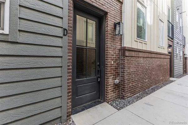 a view of a door of the house