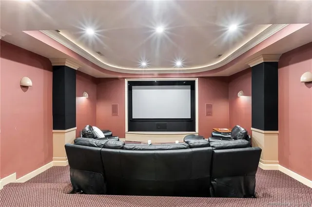 a room with furniture and screen