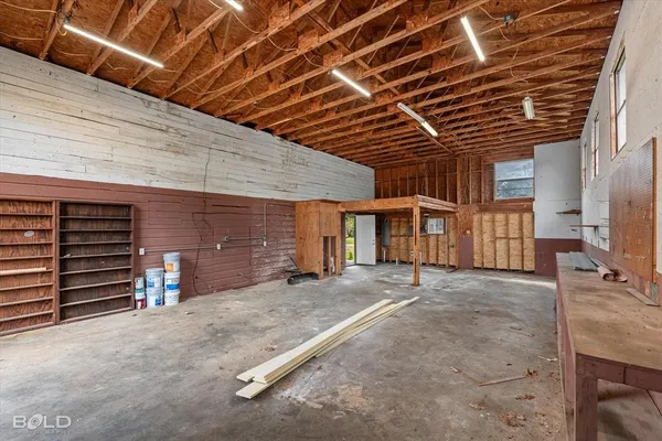 a view of a car garage