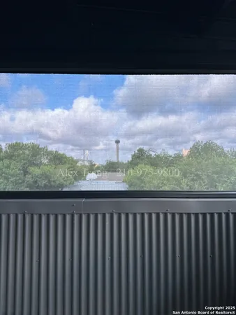 a view of city from a balcony