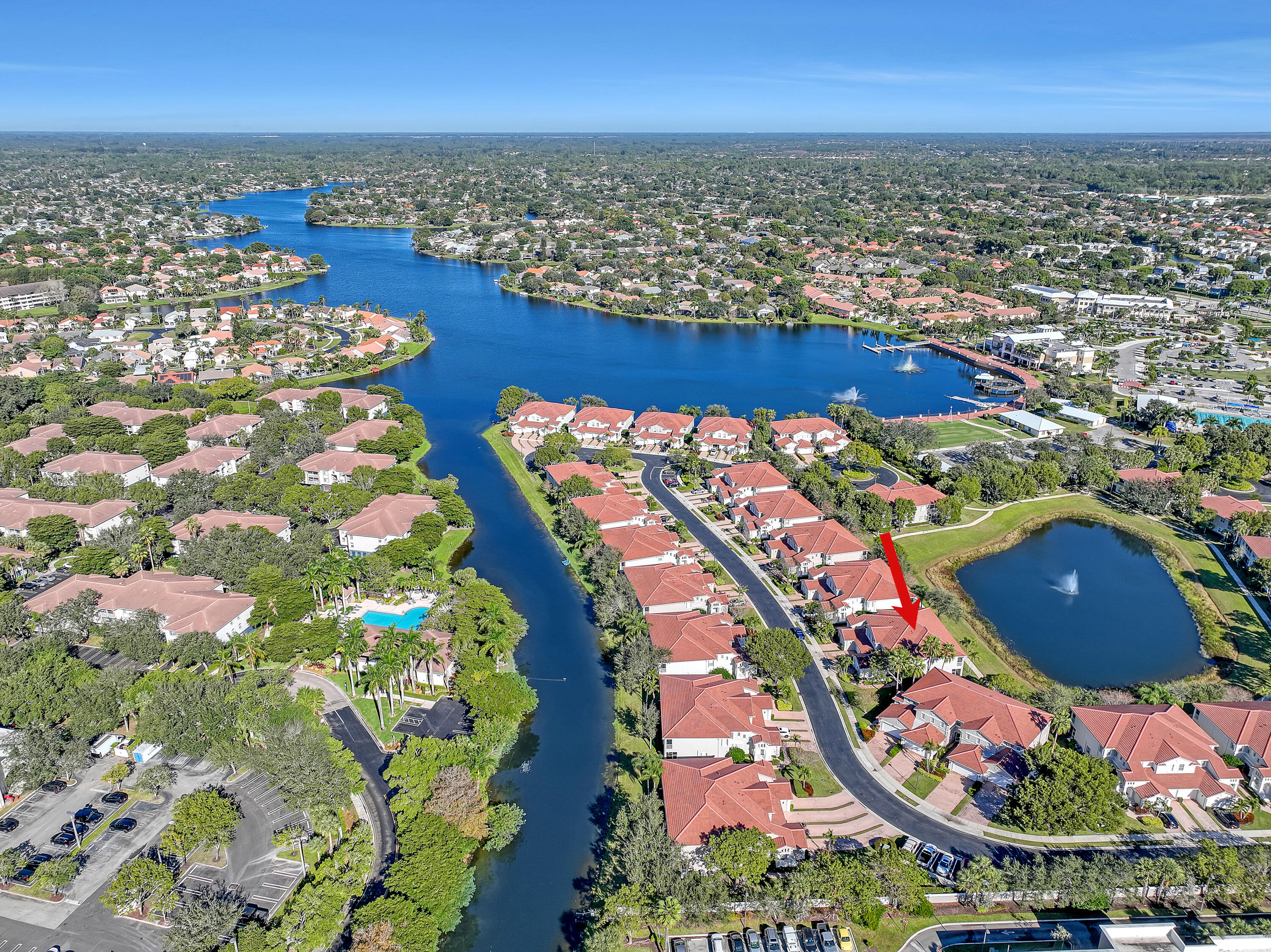 2136 Wingate Bend Wellington, FL 33414 - Photo 43 of 44 an aerial view of residential houses with outdoor space