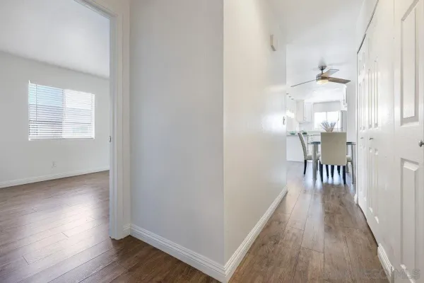 a very nice looking room with wooden floor