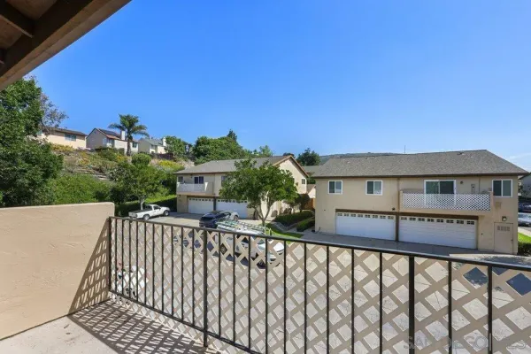 a view of house from balcony