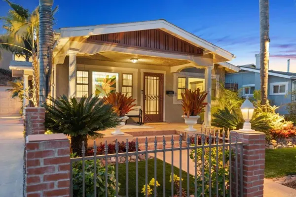 a view of a house with a porch