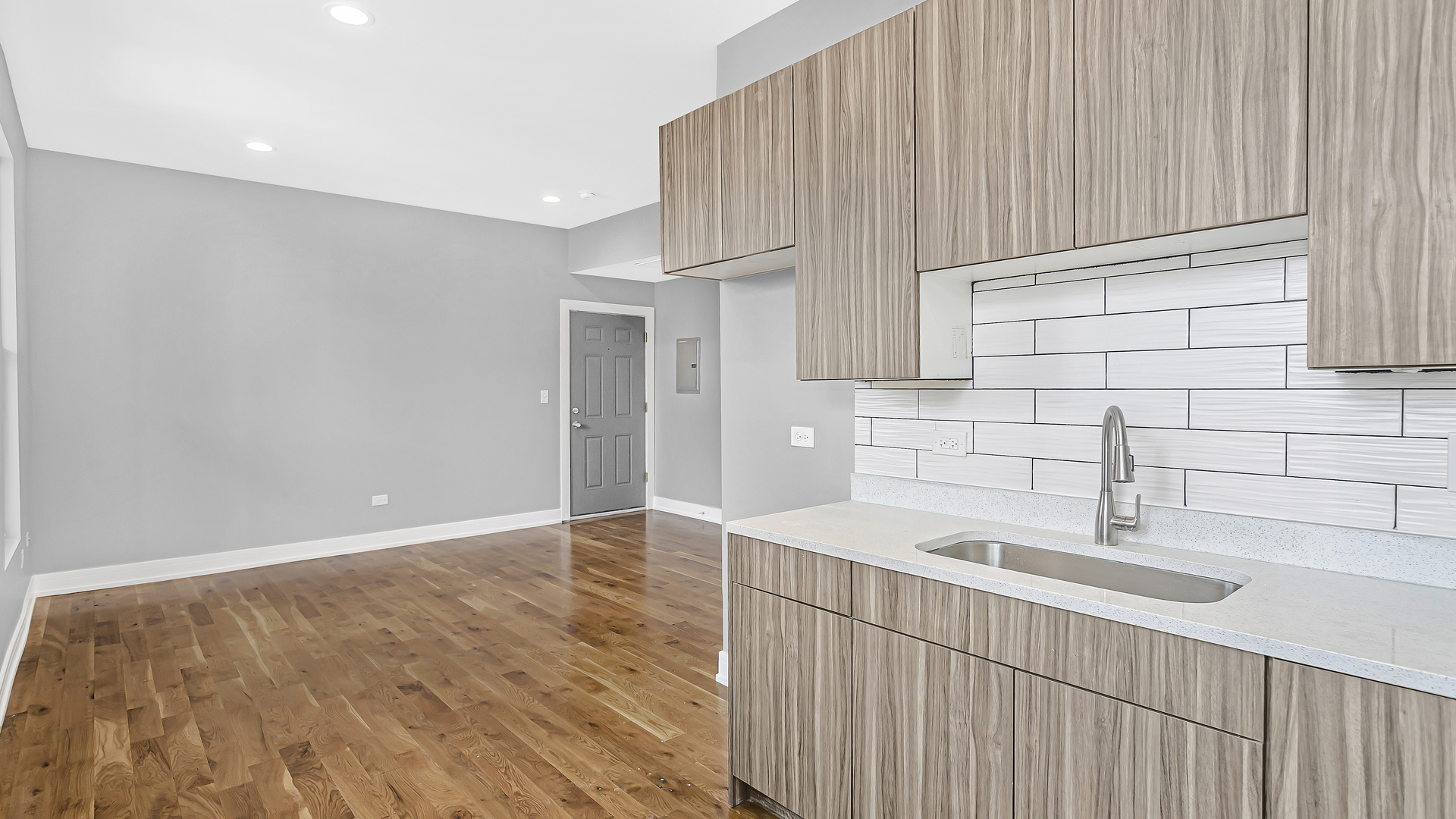 342 East 50th Street, Unit 1 Chicago, IL 60615 - Photo 3 of 16 a kitchen with a sink and cabinets