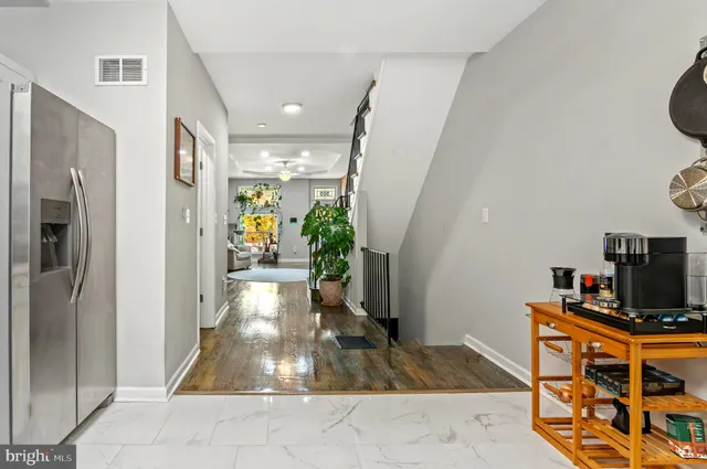 a view of entryway with livingroom and furniture