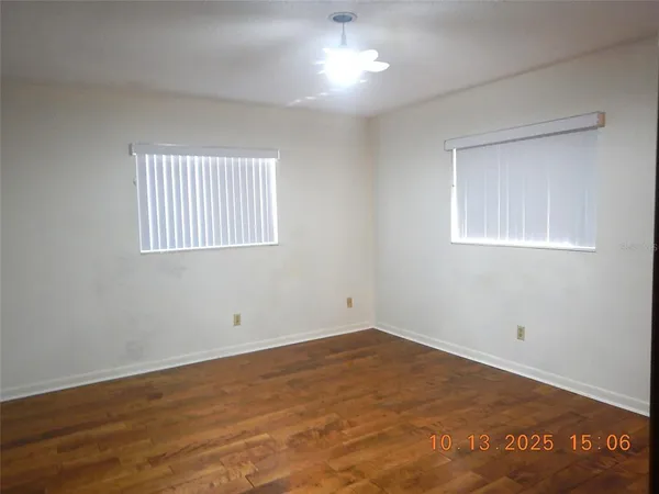 an empty room with a window