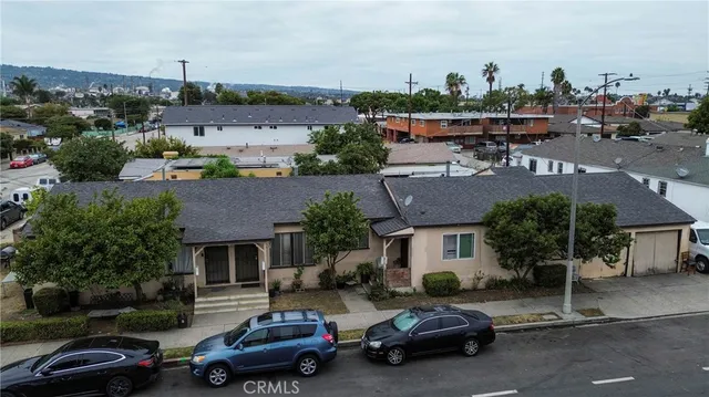 a car parked in front of a house