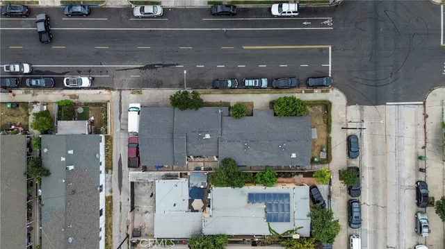 an aerial view of a city