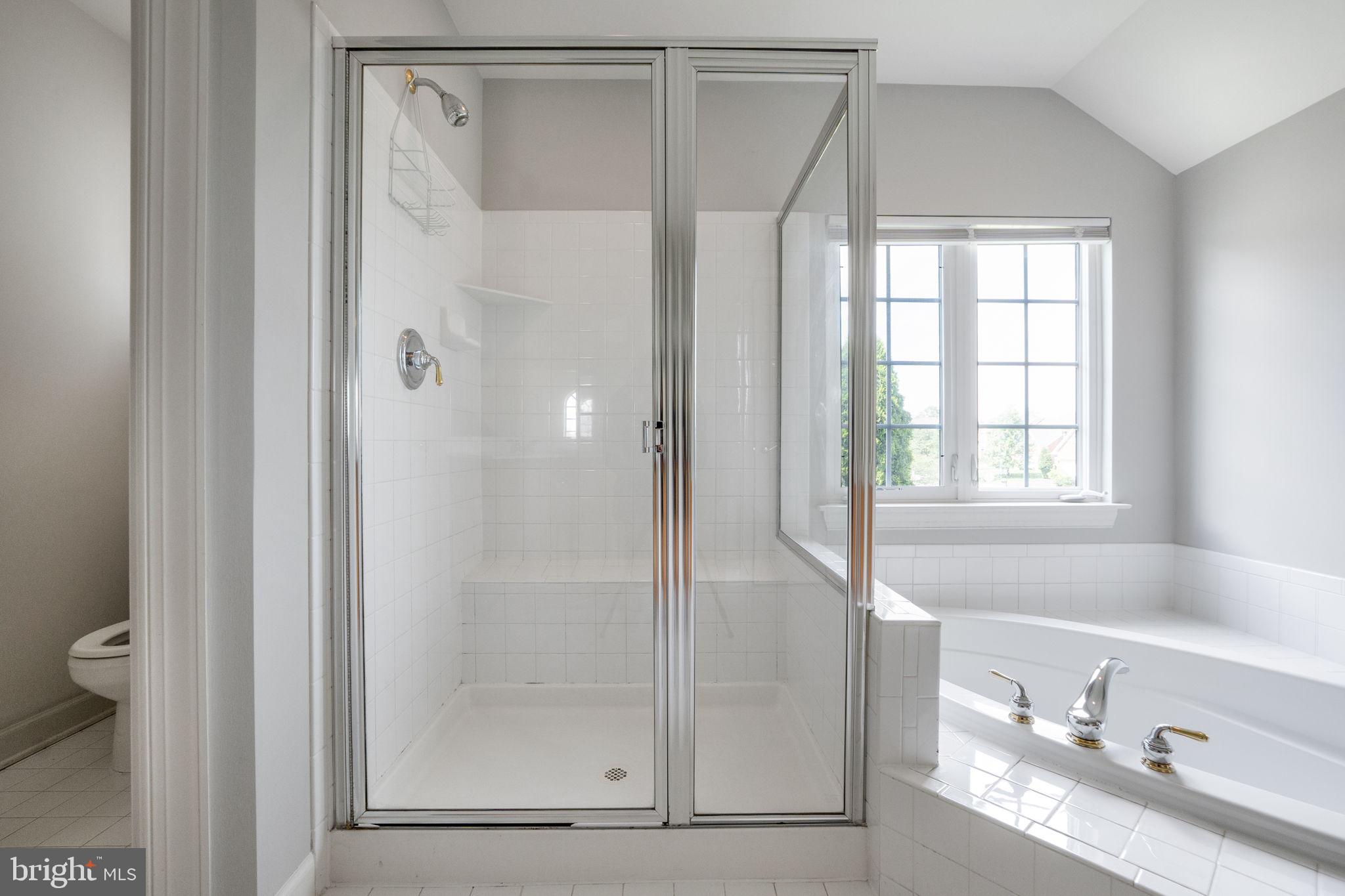 14108 Chivas Circle Laurel, MD 20707 - Photo 26 of 51 a bathroom with a granite countertop sink a mirror and a shower