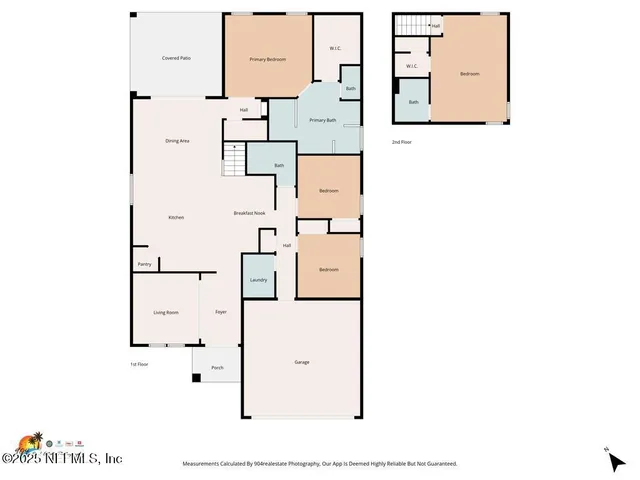 a sign board with a yard and palm trees