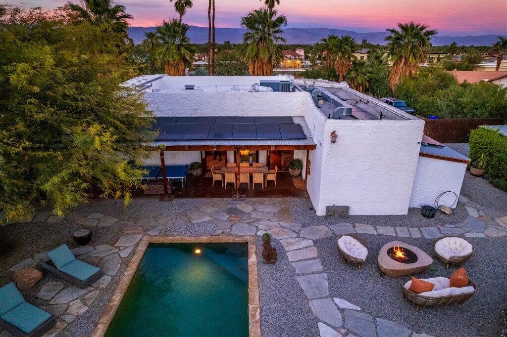 71607 Sahara Road Rancho Mirage, CA 92270 - Photo 112 of 118 an aerial view of a house with garden space and street view
