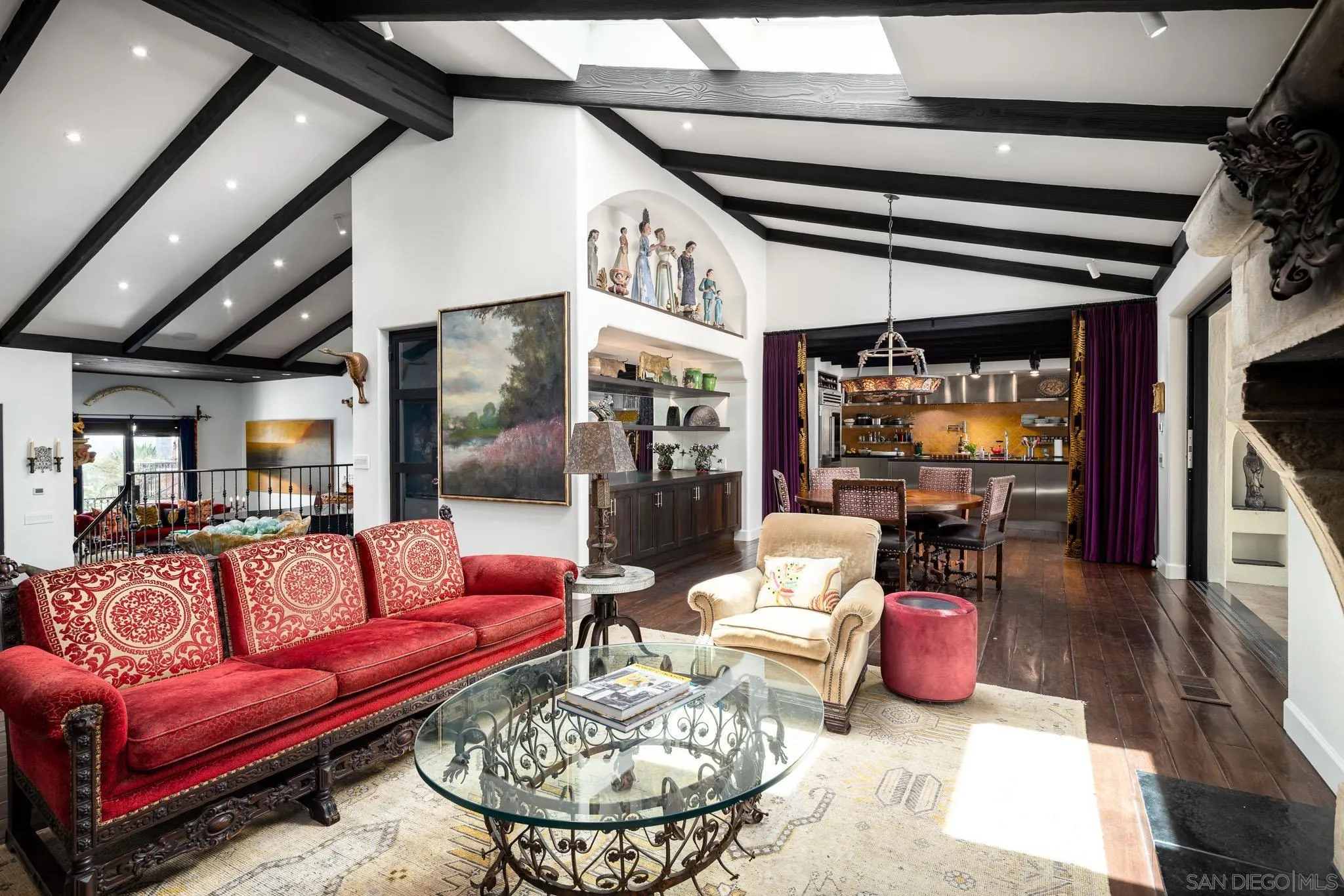 18245 Paseo Victoria Rancho Santa Fe, CA 92067 - Photo 12 of 40 a living room with furniture and a fireplace