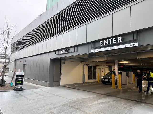 a view of a entryway door of the street
