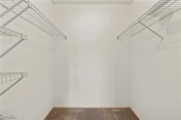 a view of small space with empty racks