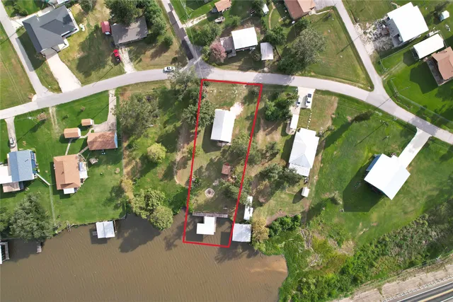 an aerial view of a houses