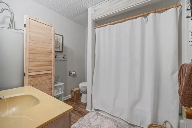 a bathroom with a sink and a toilet