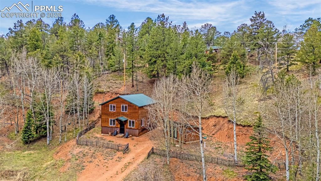 325 Willow Road Divide, CO 80814 - Photo 28 of 45 an aerial view of a house