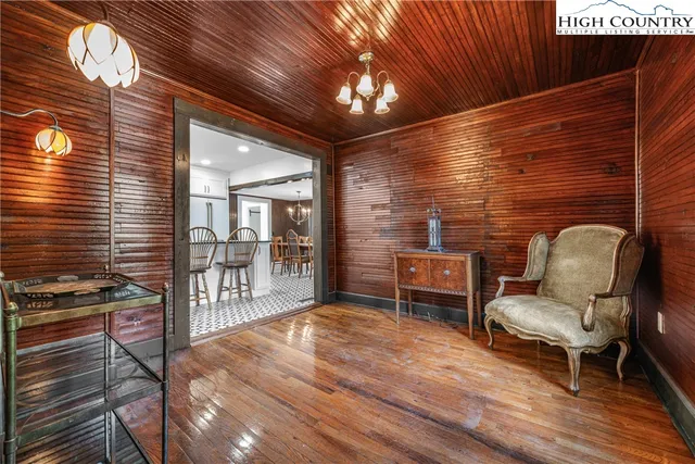 a balcony with furniture