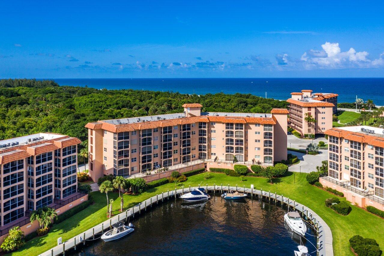 2871 North Ocean Boulevard, Unit R444 Boca Raton, FL 33431 - Photo 28 of 38 Aerial View of Harbor and Buildings