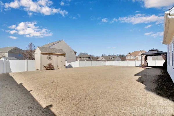 a view of a lake with a houses