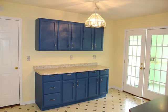 an empty room that has a window