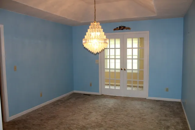 an empty room with a window