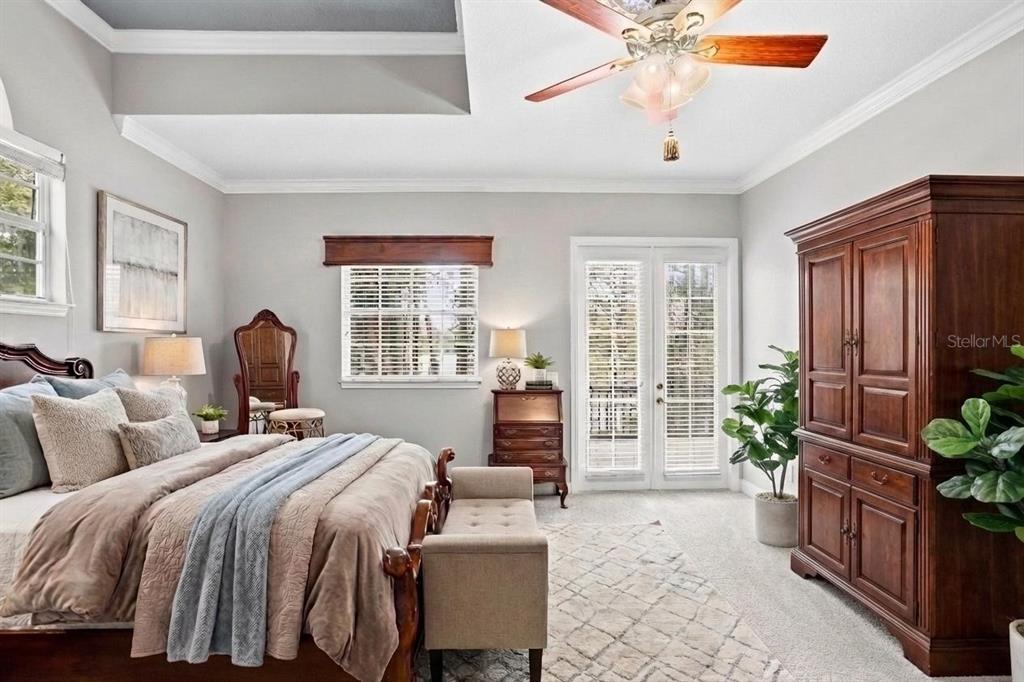 3632 Little Road Lutz, FL 33548 - Photo 24 of 44 a bedroom with a bed and a potted plant