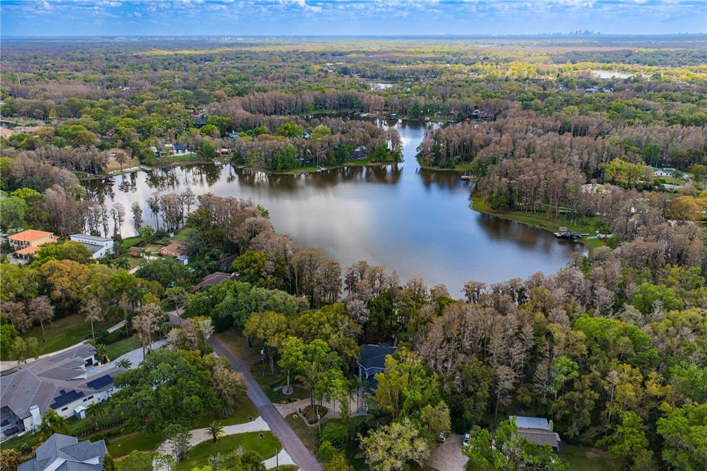 3632 Little Road Lutz, FL 33548 - Photo 42 of 44 an aerial view of a houses with outdoor space and lake view