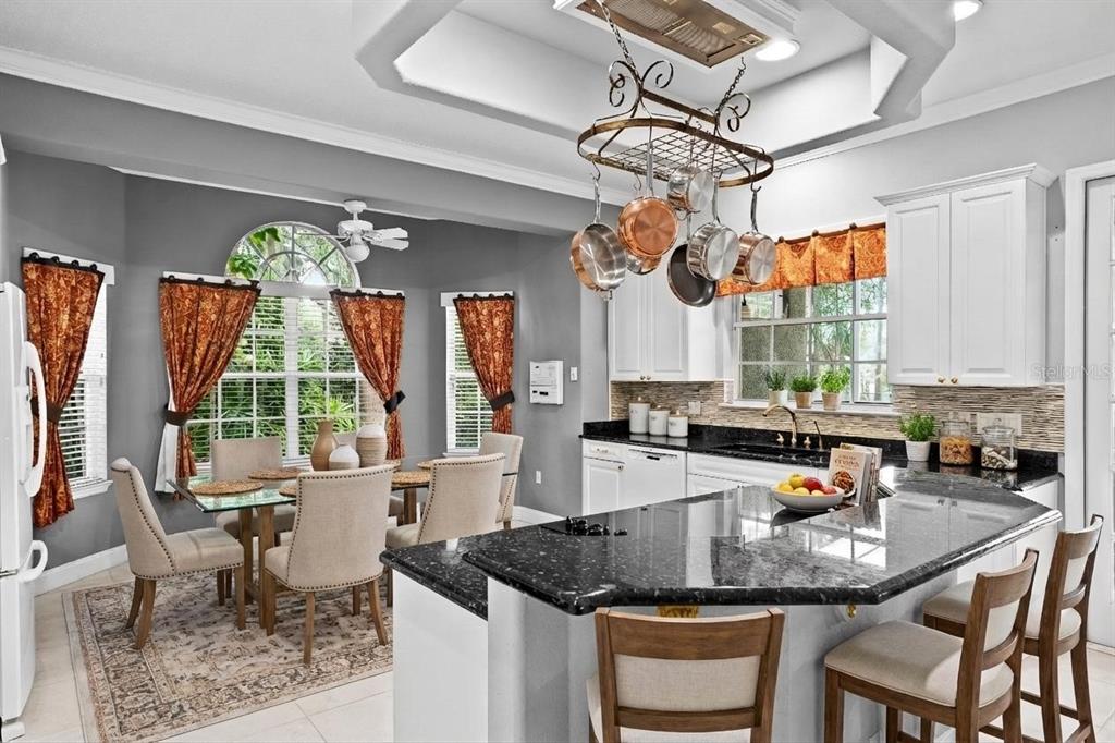 3632 Little Road Lutz, FL 33548 - Photo 5 of 44 a kitchen with a table chairs and a chandelier