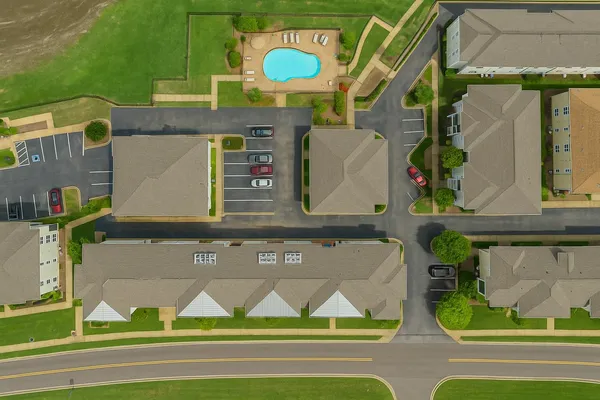 a outdoor space with lots of furniture and garden