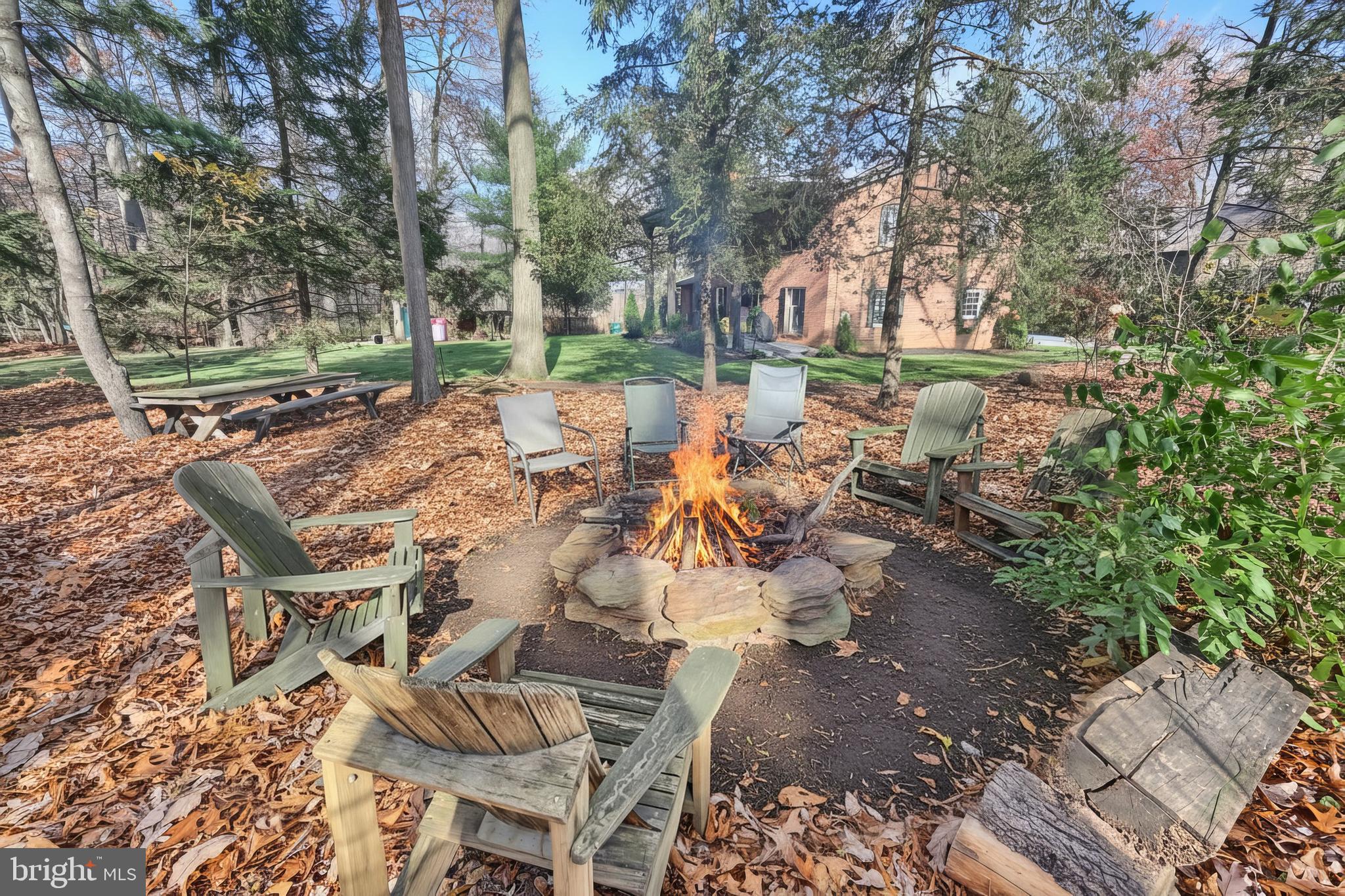 798 Goram Road Brogue, PA 17309 - Photo 20 of 57 a view of backyard with table and chairs and a large tree