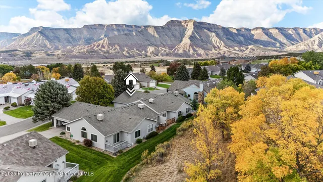 an aerial view of multiple house