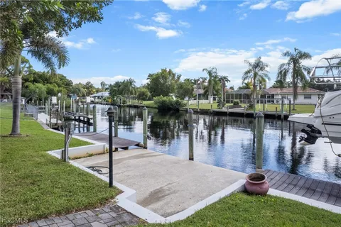 a lake view with a sitting space