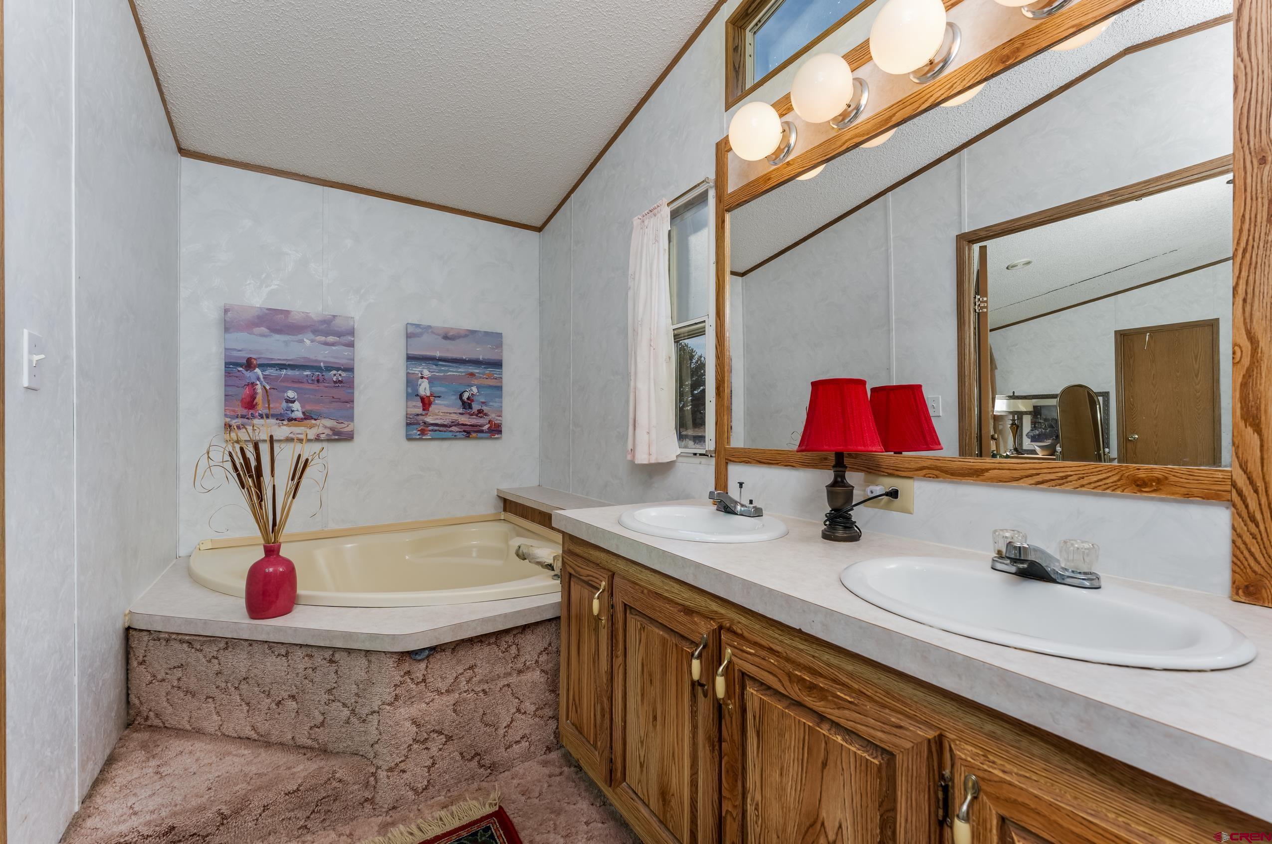1837 Anna Road Ignacio, CO 81137 - Photo 14 of 32 a bathroom with a sink double vanity and a tub