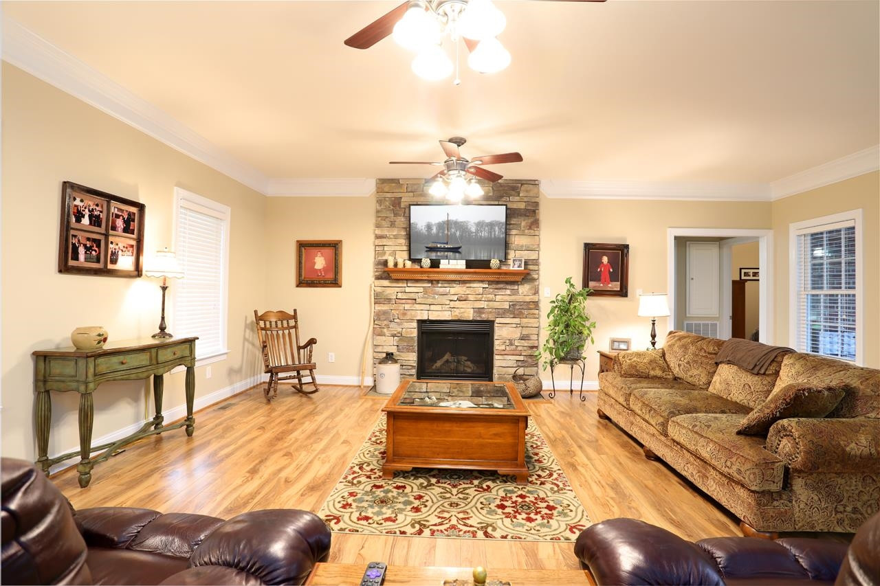 646 Stephenson Road Benson, NC 27504 - Photo 13 of 27 Stone Front Fireplace