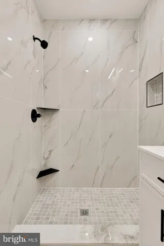 a close up view of a shower