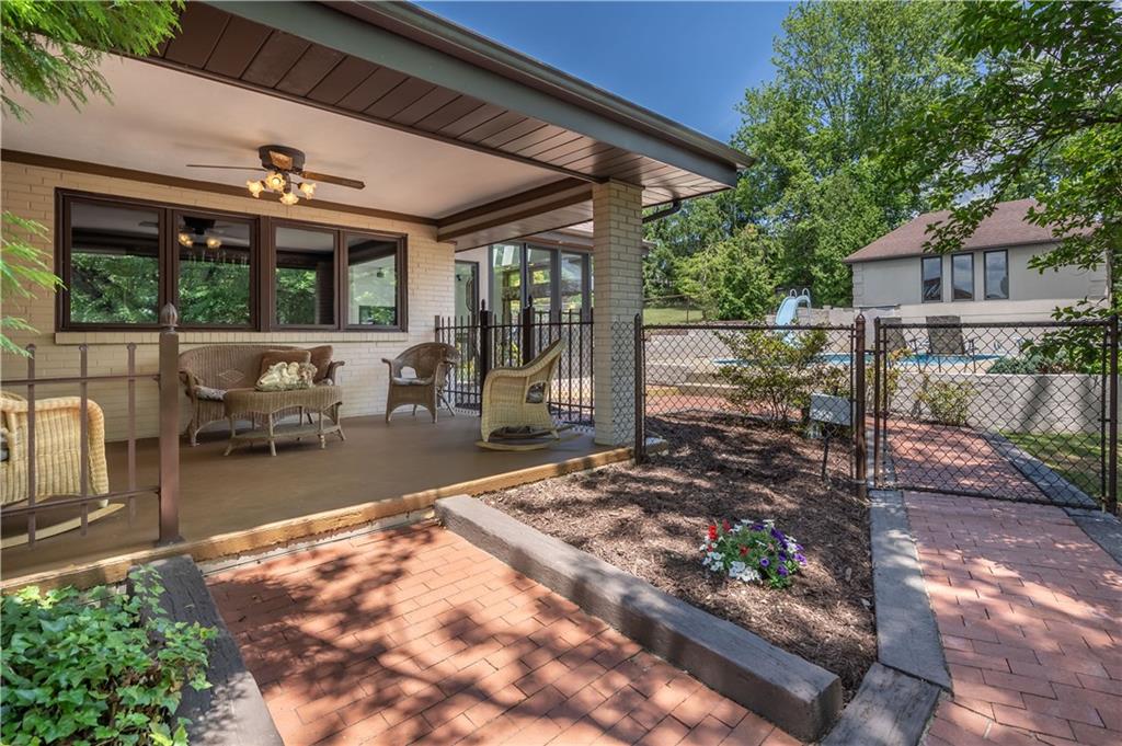 Front Porch: Serenity is the mood on your secluded covered porch.