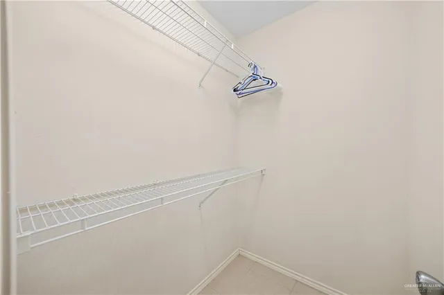 a view of small space with racks on the wall