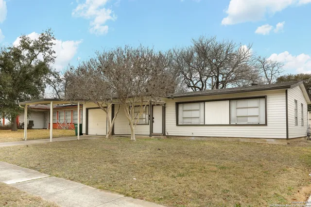 front view of a house with a outdoor space