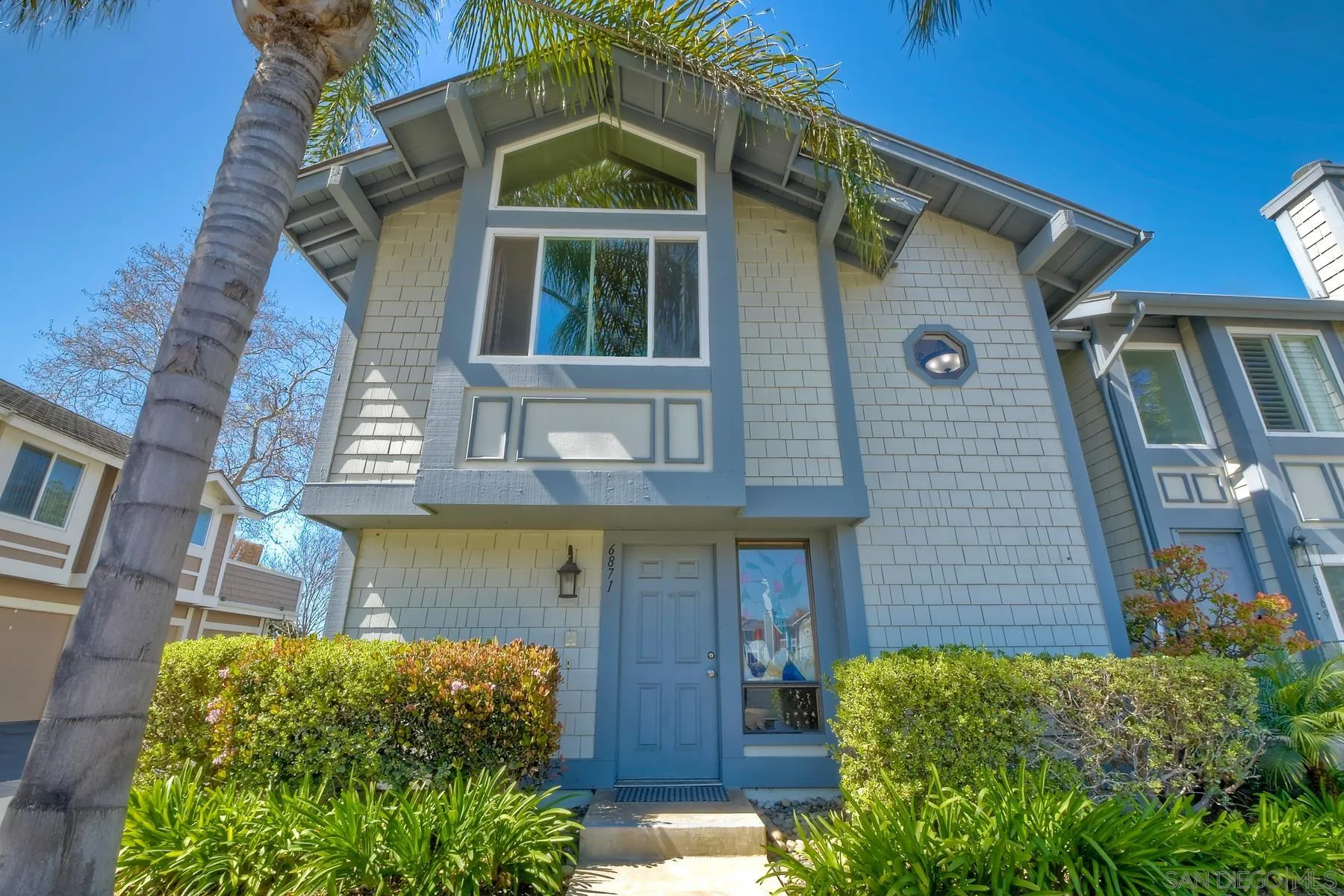 a front view of a house