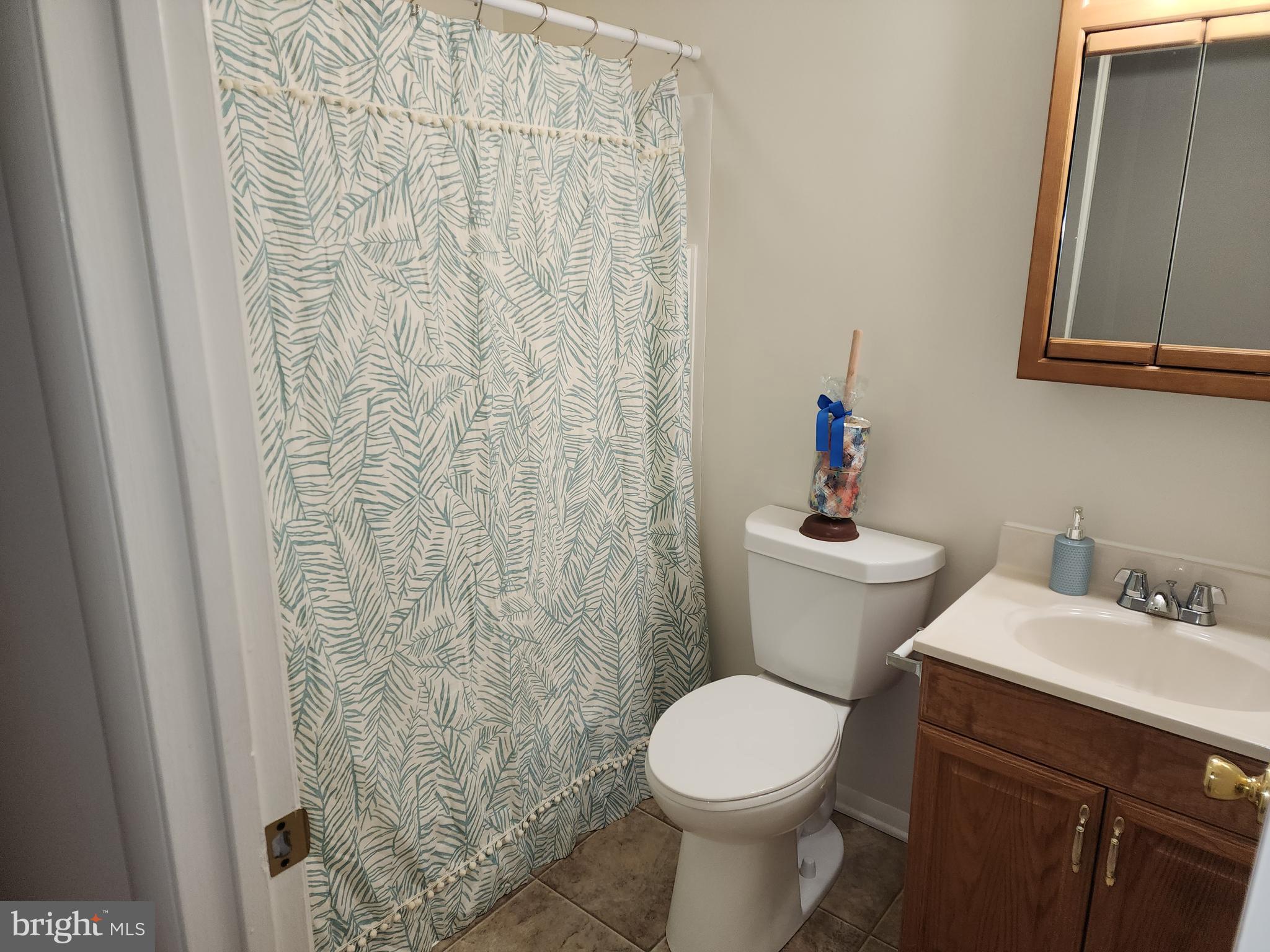 76 Lark Circle York, PA 17404 - Photo 9 of 28 a bathroom with a sink a toilet and shower curtain