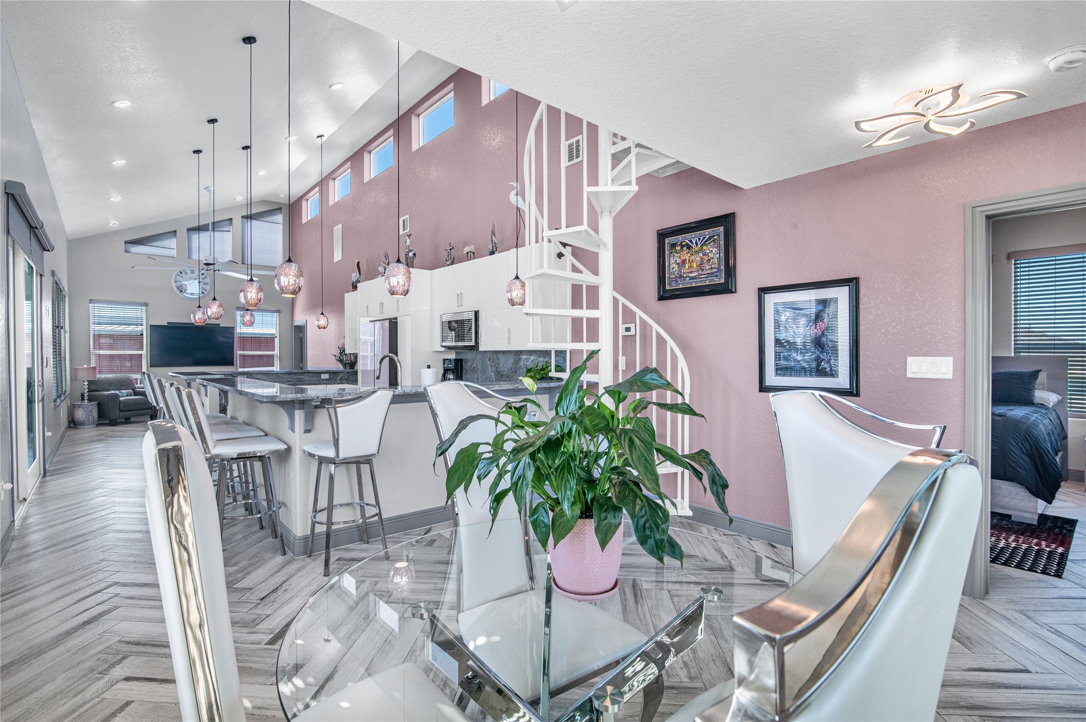 3709 Rice Street Galveston, TX 77554 - Photo 8 of 46 a dining room with furniture and wooden floor