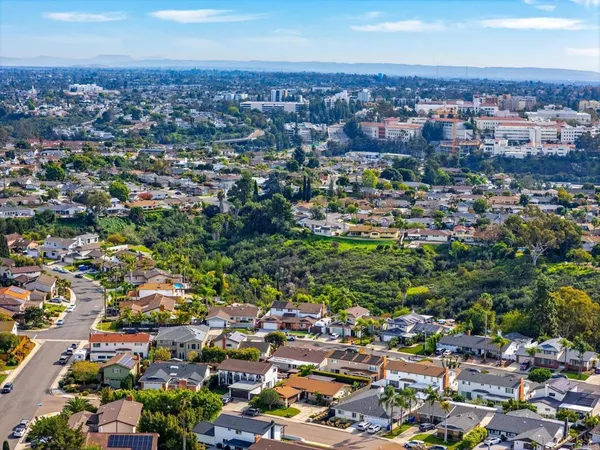 an aerial view of a city