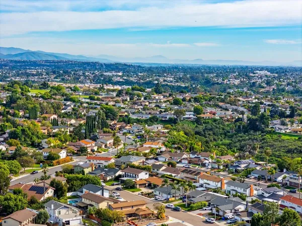 an aerial view of multiple house